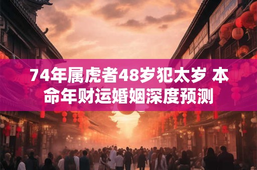 74年属虎者48岁犯太岁 本命年财运婚姻深度预测