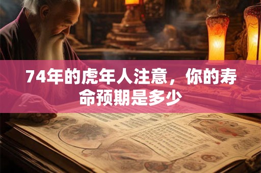 74年的虎年人注意，你的寿命预期是多少
