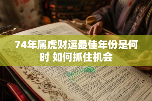 74年属虎财运最佳年份是何时 如何抓住机会