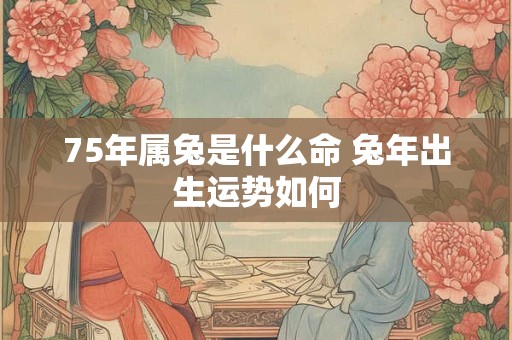 75年属兔是什么命 兔年出生运势如何