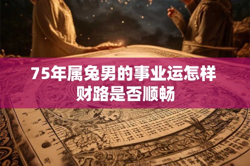 75年属兔男的事业运怎样 财路是否顺畅