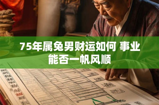 75年属兔男财运如何 事业能否一帆风顺