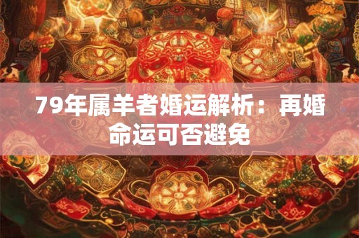 79年属羊者婚运解析：再婚命运可否避免