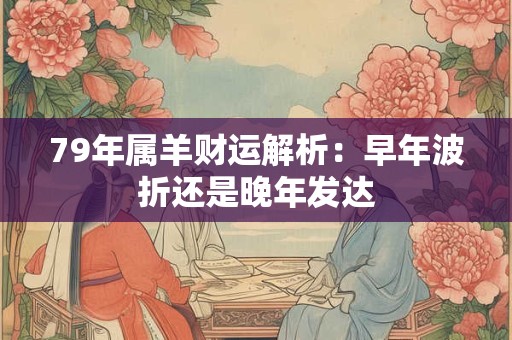 79年属羊财运解析：早年波折还是晚年发达