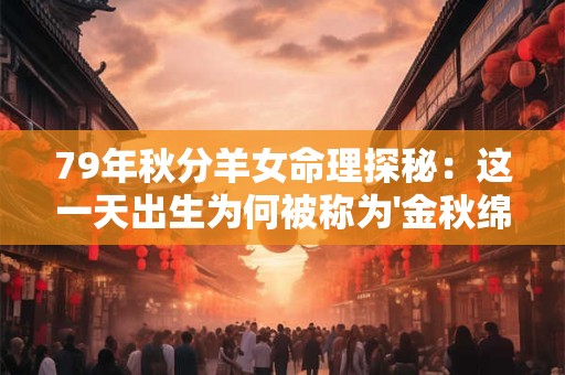 79年秋分羊女命理探秘：这一天出生为何被称为'金秋绵羊命'
