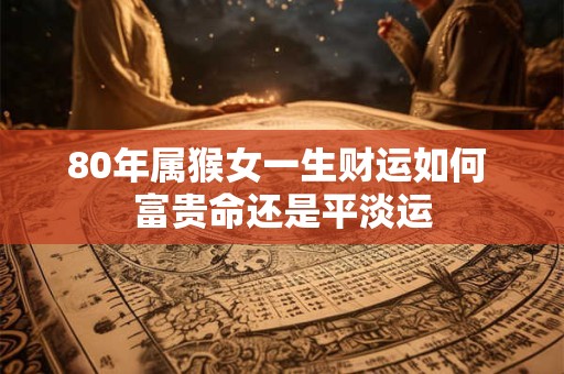 80年属猴女一生财运如何 富贵命还是平淡运