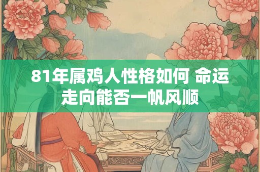 81年属鸡人性格如何 命运走向能否一帆风顺