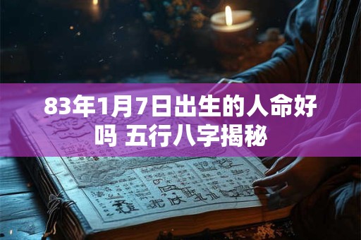 83年1月7日出生的人命好吗 五行八字揭秘