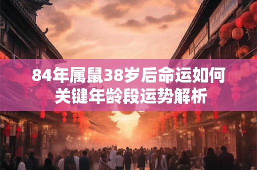 84年属鼠38岁后命运如何 关键年龄段运势解析