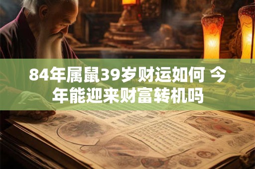 84年属鼠39岁财运如何 今年能迎来财富转机吗