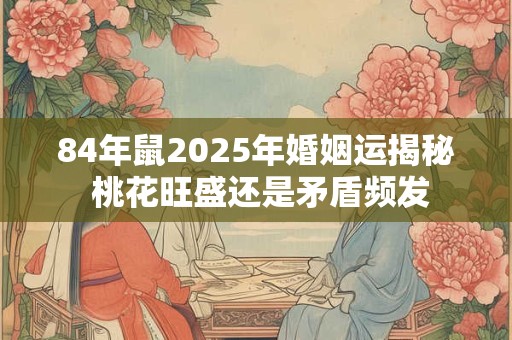 84年鼠2025年婚姻运揭秘 桃花旺盛还是矛盾频发