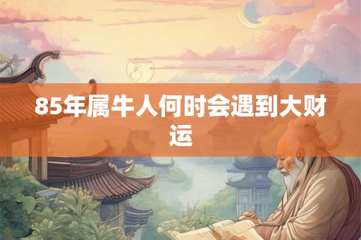 85年属牛人2025年求财方位在哪 如何确定最佳招财方向