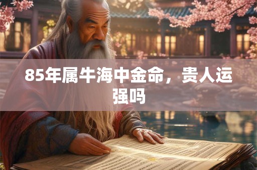 85年属牛海中金命，贵人运强吗