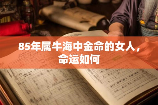 85年属牛海中金命的女人，命运如何