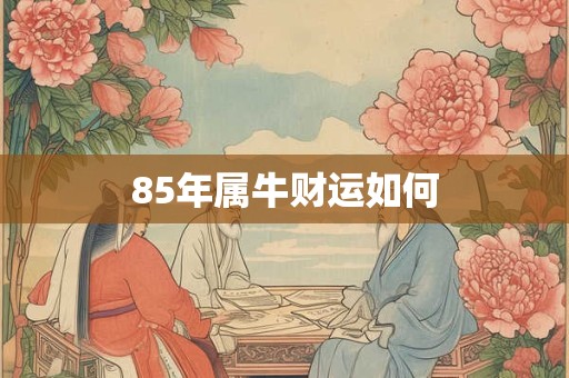 85年属牛财运如何