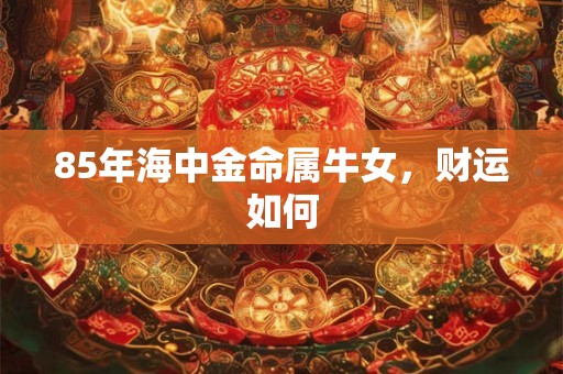 85年海中金命属牛女，财运如何