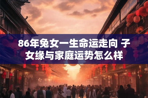 86年兔女一生命运走向 子女缘与家庭运势怎么样