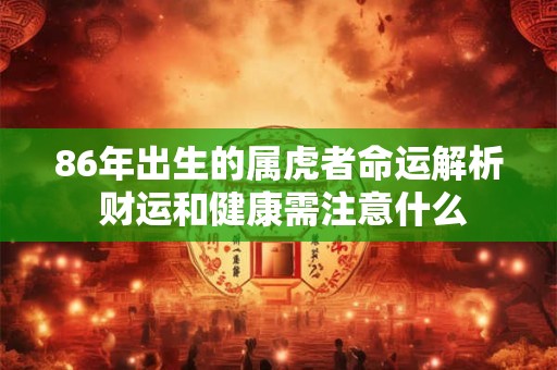 86年出生的属虎者命运解析 财运和健康需注意什么