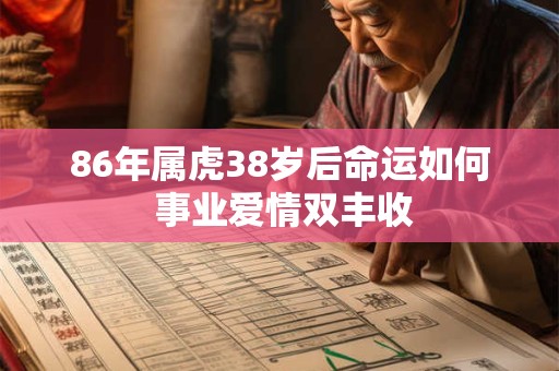 86年属虎38岁后命运如何 事业爱情双丰收