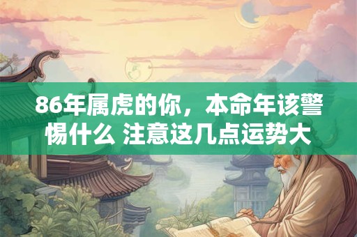 86年属虎的你，本命年该警惕什么 注意这几点运势大不同