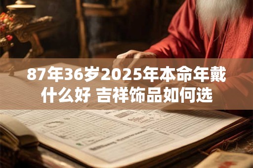 87年36岁2025年本命年戴什么好 吉祥饰品如何选