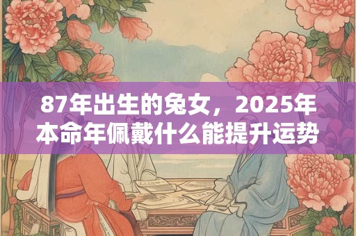 87年出生的兔女，2025年本命年佩戴什么能提升运势