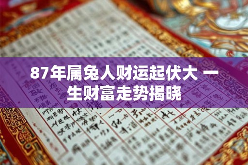87年属兔人财运起伏大 一生财富走势揭晓