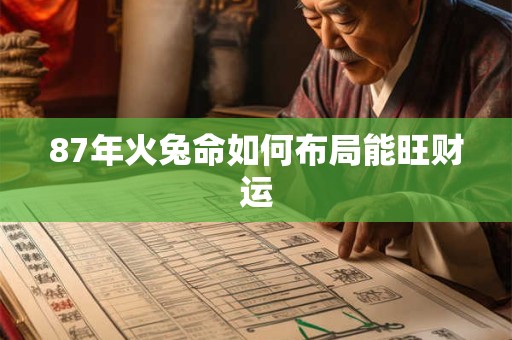 87年火兔命如何布局能旺财运