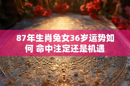 87年生肖兔女36岁运势如何 命中注定还是机遇
