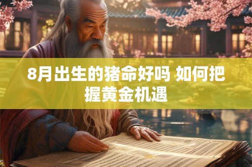 8月出生的猪命好吗 如何把握黄金机遇