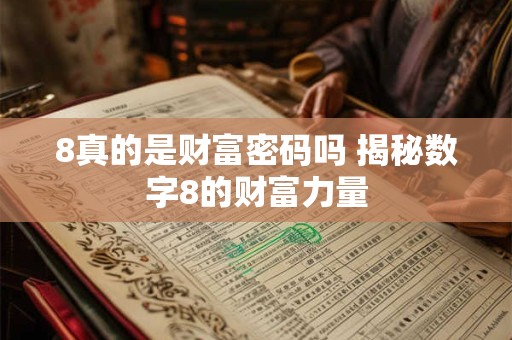8真的是财富密码吗 揭秘数字8的财富力量