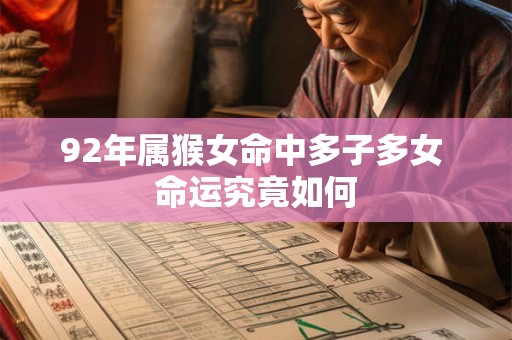92年属猴女命中多子多女 命运究竟如何