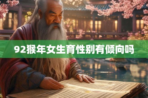 92猴年女生育性别有倾向吗