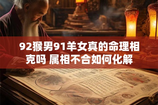 92猴男91羊女真的命理相克吗 属相不合如何化解