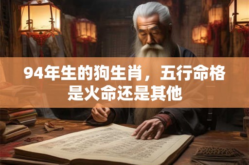 94年生的狗生肖，五行命格是火命还是其他