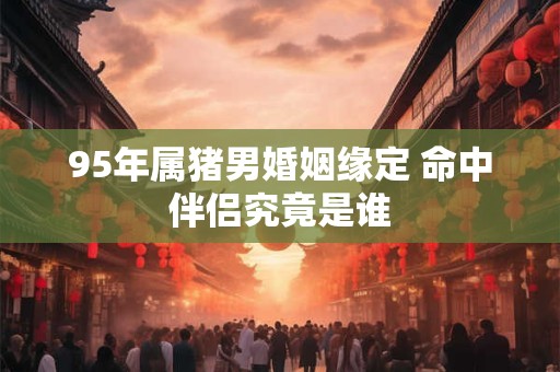 95年属猪男婚姻缘定 命中伴侣究竟是谁