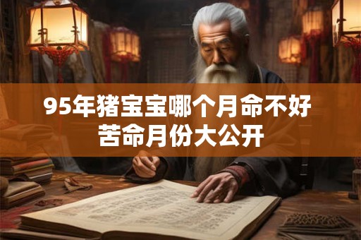 95年猪宝宝哪个月命不好 苦命月份大公开