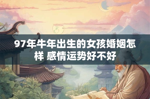 97年牛年出生的女孩婚姻怎样 感情运势好不好