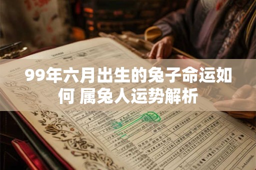 99年六月出生的兔子命运如何 属兔人运势解析