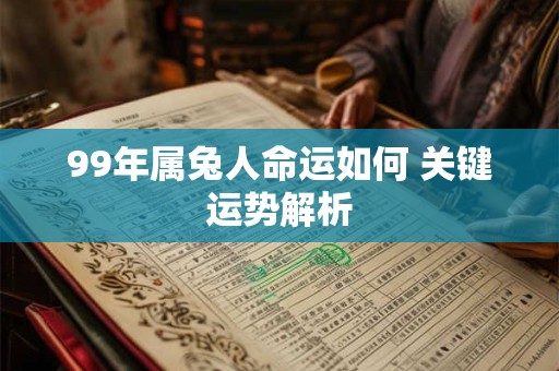 99年属兔人命运如何 关键运势解析