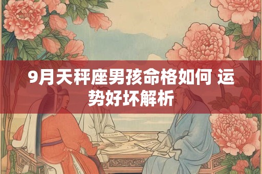 9月天秤座男孩命格如何 运势好坏解析