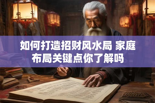 如何打造招财风水局 家庭布局关键点你了解吗