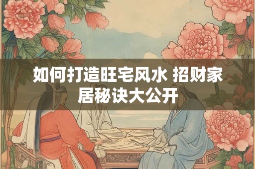 如何打造旺宅风水 招财家居秘诀大公开