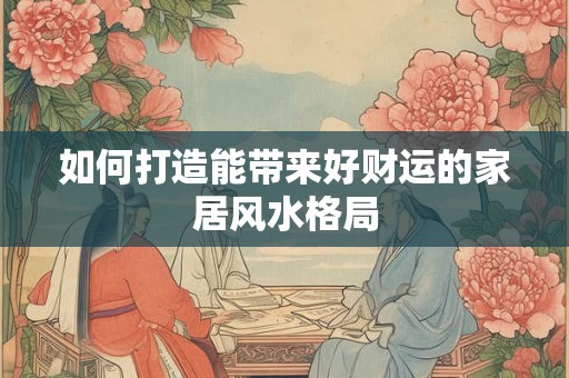 如何打造能带来好财运的家居风水格局
