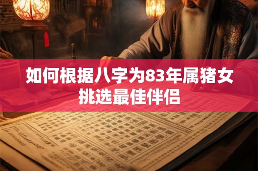 如何根据八字为83年属猪女挑选最佳伴侣