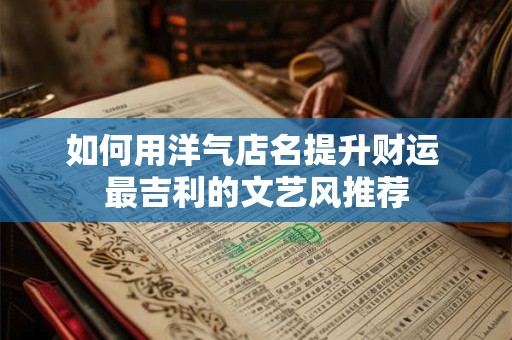 如何用洋气店名提升财运 最吉利的文艺风推荐
