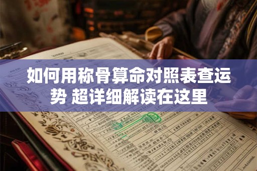 详细阅读:如何用称骨算命对照表查运势 超详细解读在这里 如何用称骨算命对照表查运势 超详细解读在这里