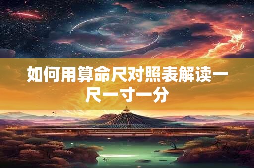 如何用算命尺对照表解读一尺一寸一分 如何用算命尺对照表解读一尺一寸一分