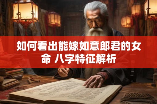 如何看出能嫁如意郎君的女命 八字特征解析