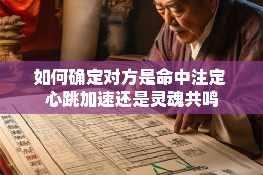 如何确定对方是命中注定 心跳加速还是灵魂共鸣